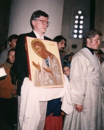 Icne offerte  la paroisse de Pskov par la Communaut